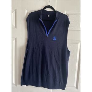 Glenbrae Mens XXL‎ Navy Merino Wool British Knitwear Quiet Luxury